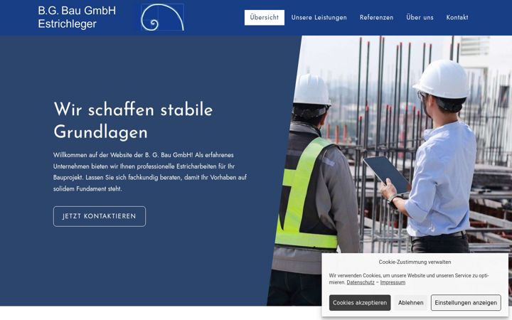 Screenshot of bg-bau.gmbh