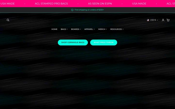Screenshot of bg-cornhole.myshopify.com