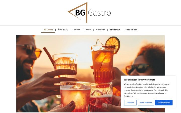 Screenshot of bg-gastro.de