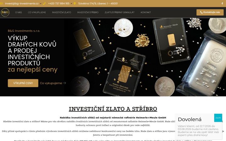 Ekrano kopija bg-investments.cz