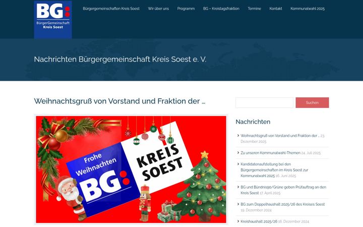 Captura de pantalla de bg-kreis-soest.de