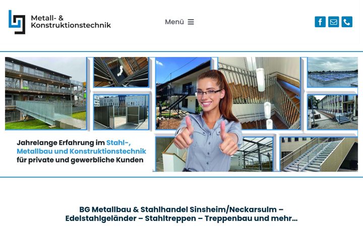 Screenshot of bg-metalltechnik.de