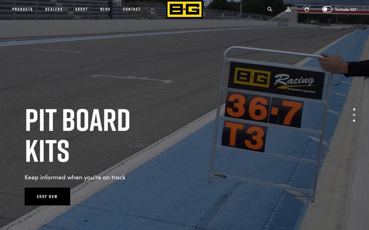 Screenshot of bg-racing.co.uk