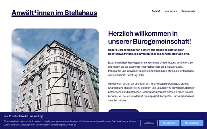 Screenshot of bg-stellahaus.de