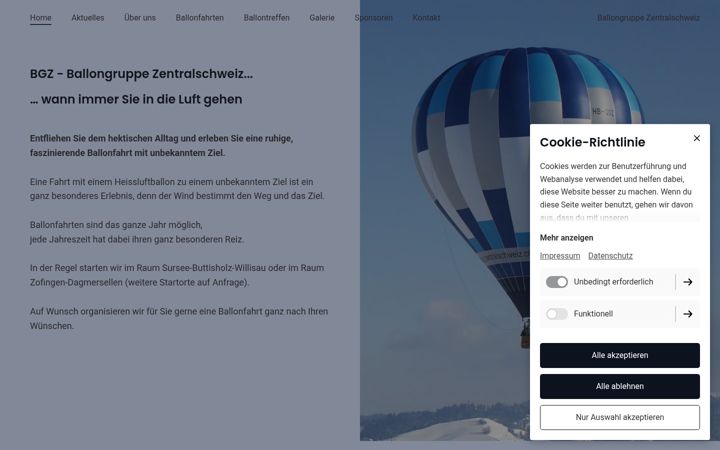 Screenshot of bg-zentralschweiz.ch