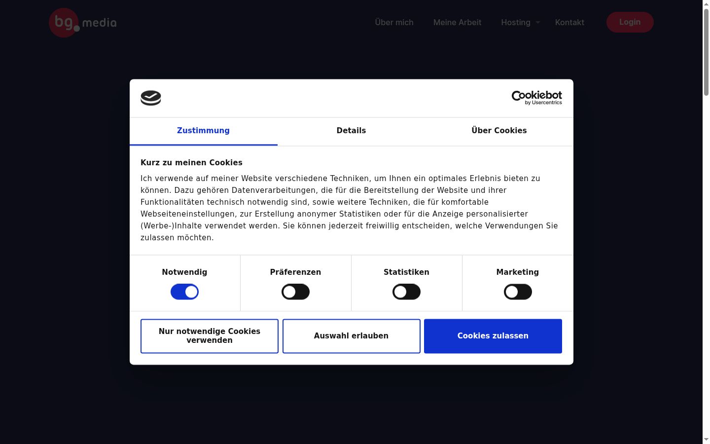 Sutikimo reklamjuostės, rodytos prieš bet kokią sąveiką, ekrano kopija