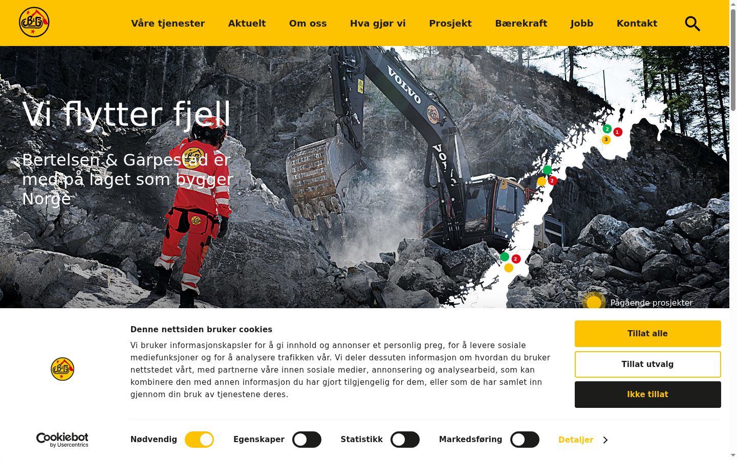 Screenshot des Einwilligungsbanners vor jeglicher Interaktion