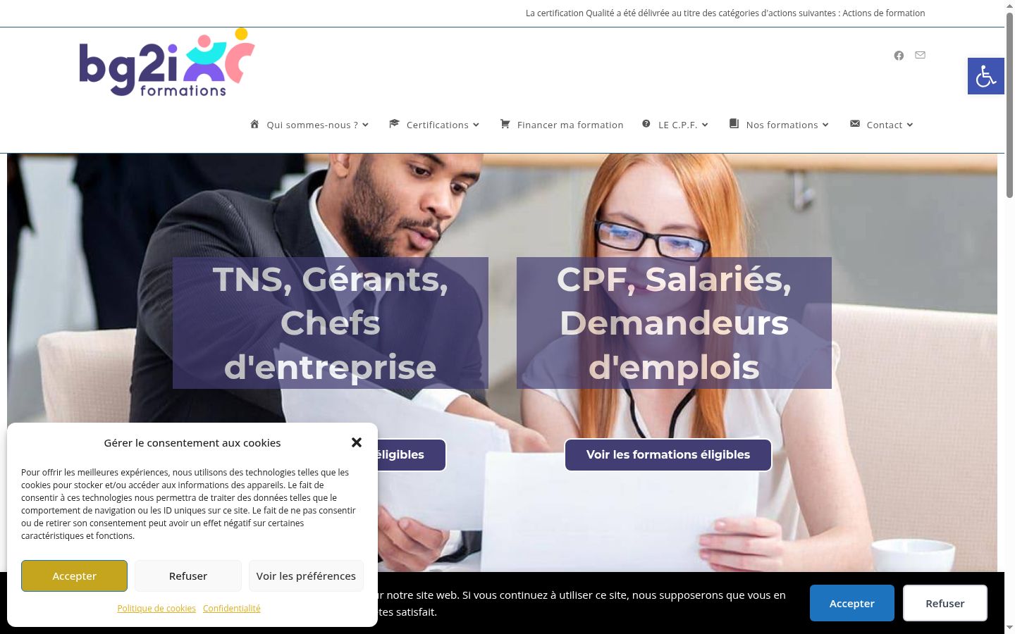 Screenshot des Einwilligungsbanners vor jeglicher Interaktion