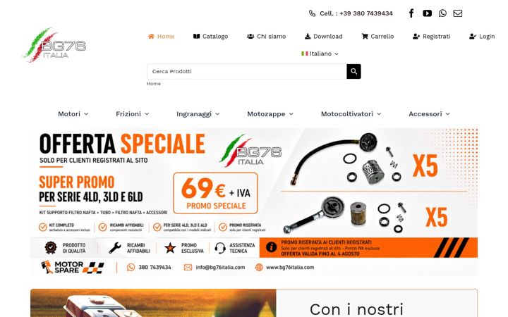 Screenshot of bg76italia.com