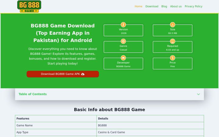 Screenshot of bg888game.live