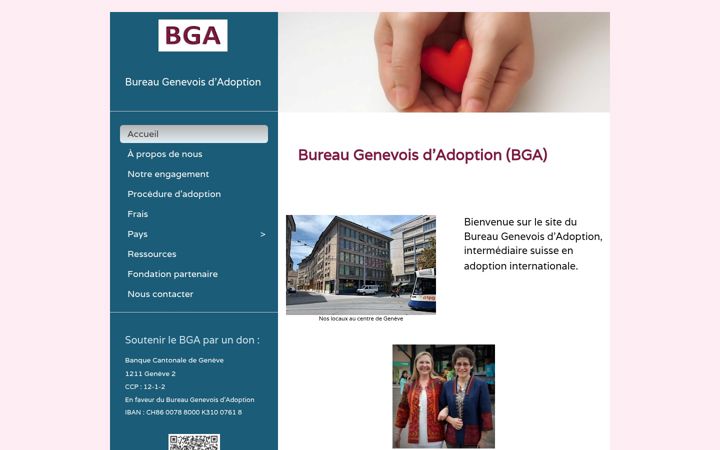 Screenshot of bga-adoption.ch