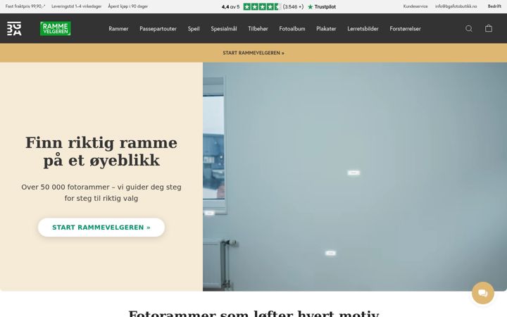 Screenshot di bgafotobutikk.no