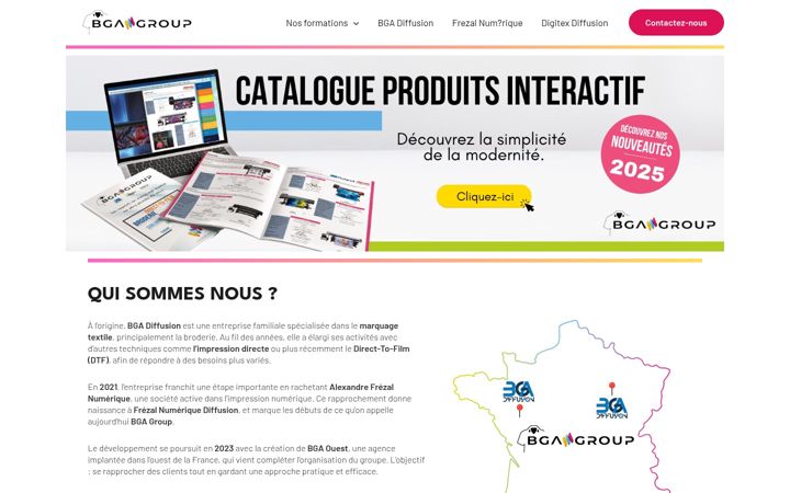 Screenshot von bgagroup.fr