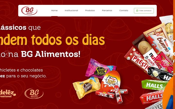 Screenshot of bgalimentos.com.br