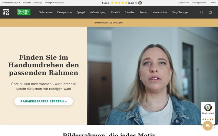 Screenshot of bgastore.de