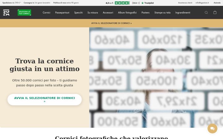 Screenshot of bgastore.it