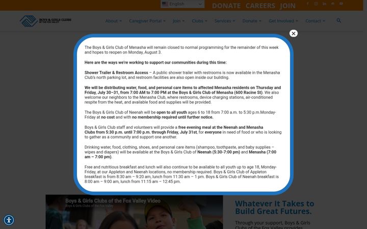 Screenshot of bgclubfoxvalley.org