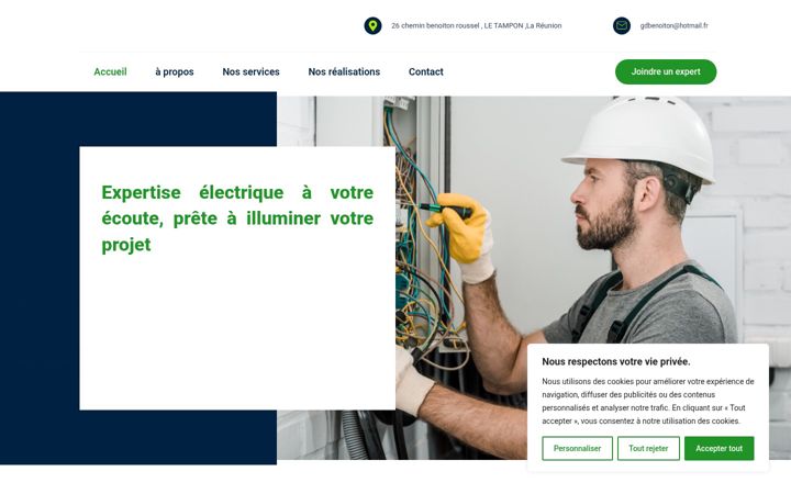 Screenshot of bgelec.re