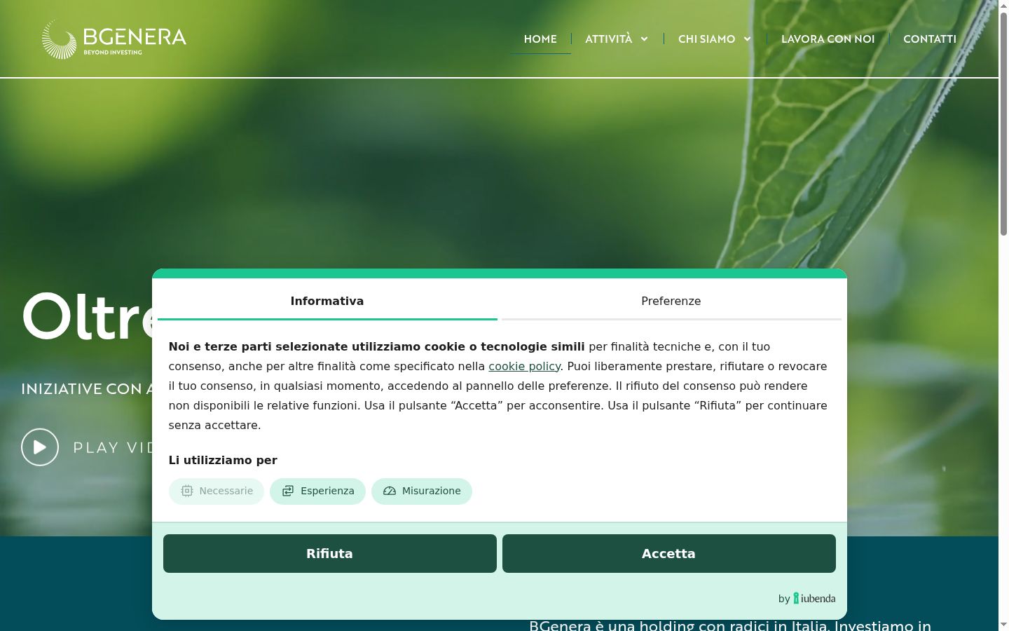 Captura de ecrã do banner de consentimento apresentado antes de qualquer interação
