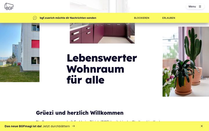 Screenshot of bgf.zuerich