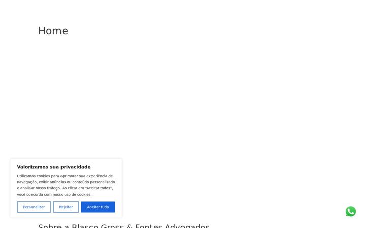 Screenshot stránky bgfadvogados.com.br
