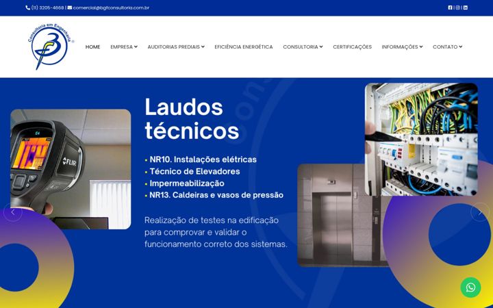 Screenshot stránky bgfconsultoria.com.br