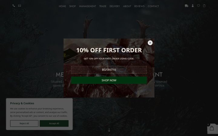 Zrzut ekranu bggamemeat.co.uk