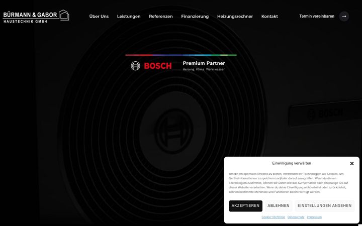 Skjámynd af bghaustechnik.de