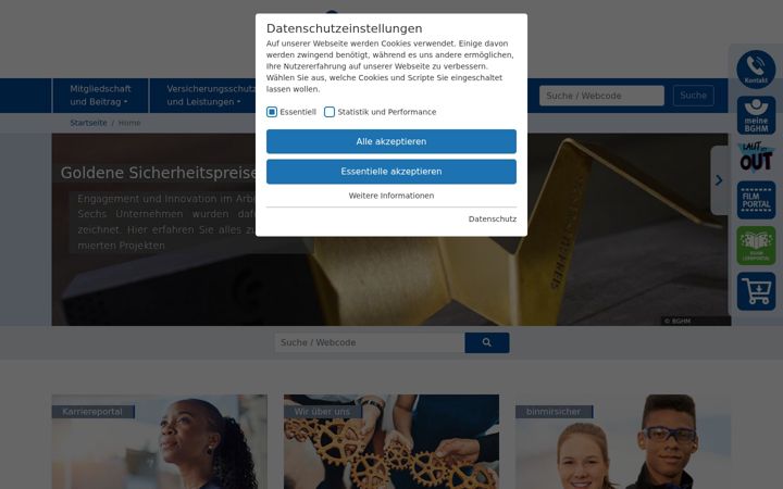 Screenshot of bghm.de
