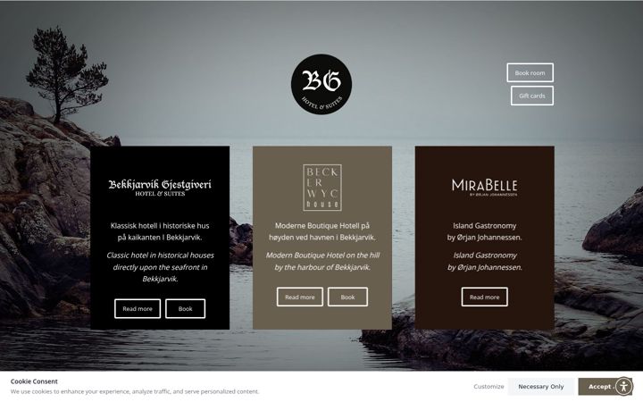 Screenshot of bghotel.no