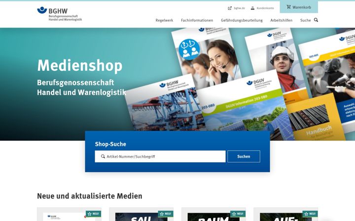 Screenshot of bghw-medienshop.de
