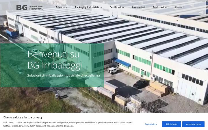 Screenshot of bgimballaggi.it