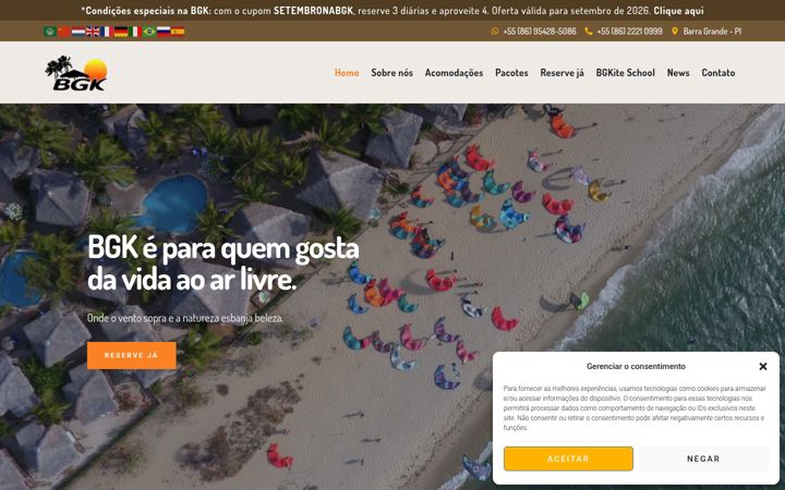 Screenshot of bgk.com.br
