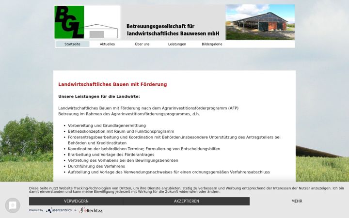 Screenshot of bgl-baubetreuung.de