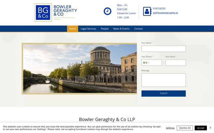 Screenshot of bglaw.ie