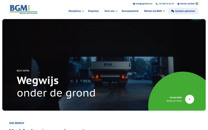 Screenshot of bgminfra.nl