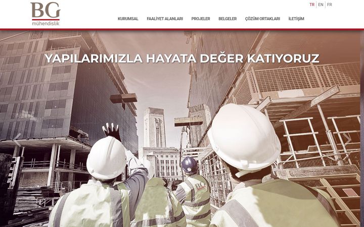Screenshot of bgmuhendislik.com.tr