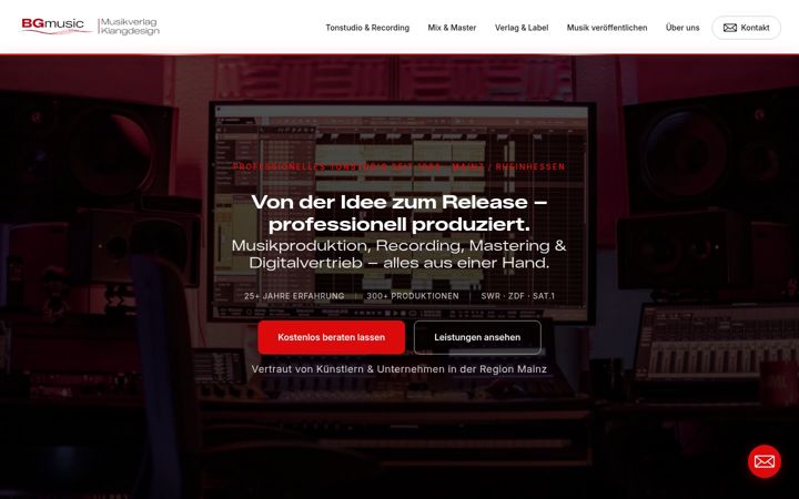 Screenshot of bgmusic.de