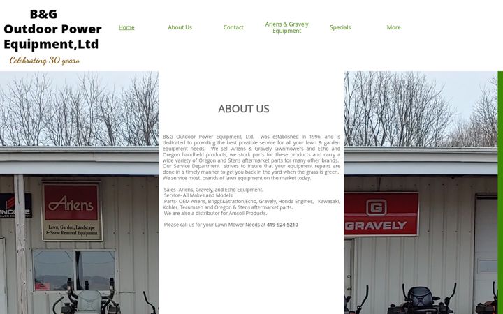 Screenshot of bgoutdoorpower.com