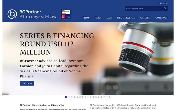 Screenshot of bgpartner.ch