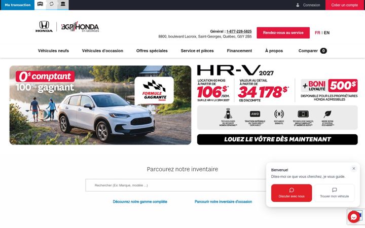Screenshot of bgphonda.com