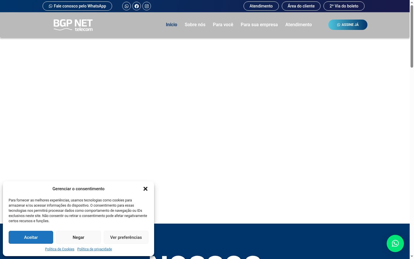 Zrzut ekranu banera zgody wyświetlanego przed jakąkolwiek interakcją