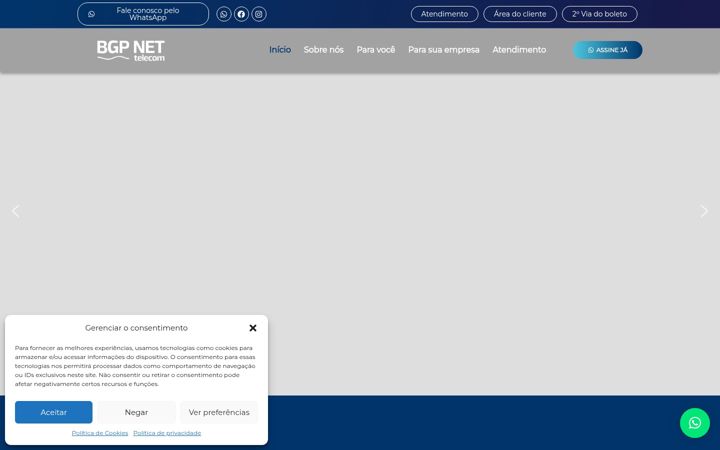 Screenshot of bgpnettelecom.com.br