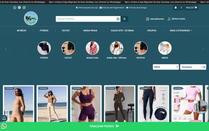 Screenshot of bgpraia.com.br