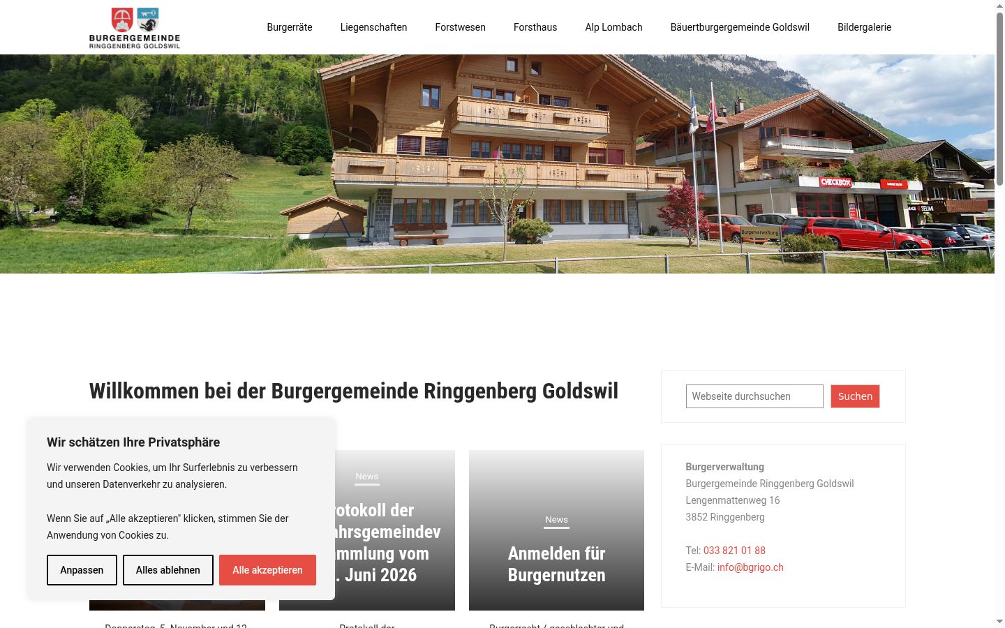 Screenshot tal-banner tal-kunsens muri qabel kwalunkwe interazzjoni