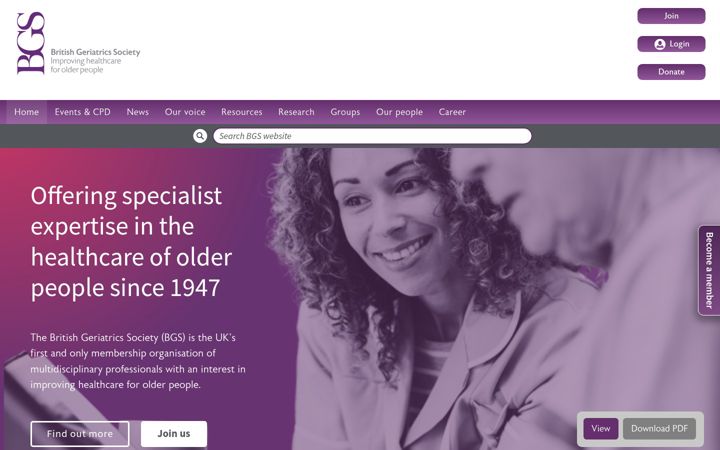 Posnetek zaslona bgs.org.uk