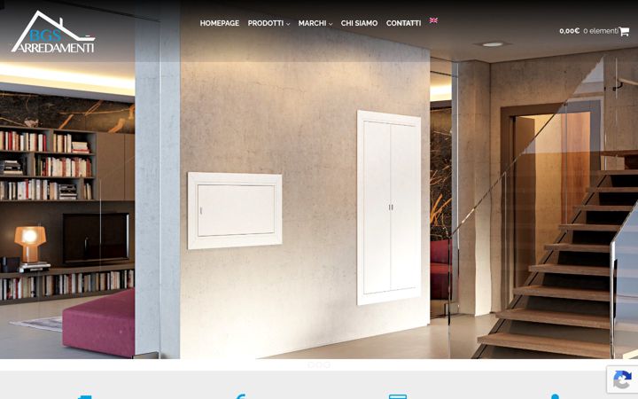 Screenshot of bgsarredamenti.com