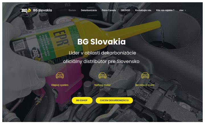 Snímek obrazovky bgslovakia.sk