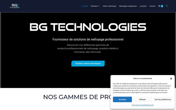 Snímek obrazovky bgtechnologies.fr