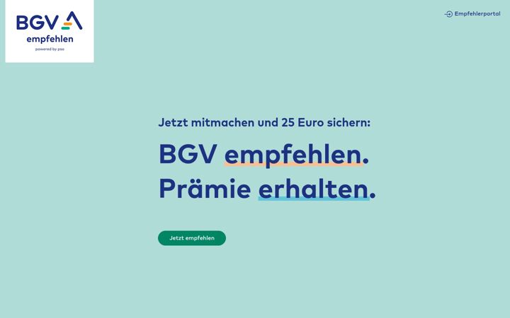Screenshot of bgv-empfehlen.de